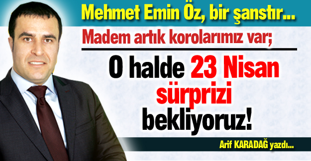 Mehmet Emin Öz, şanstır...