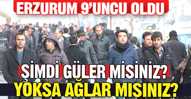 Erzurum 9'uncu oldu!