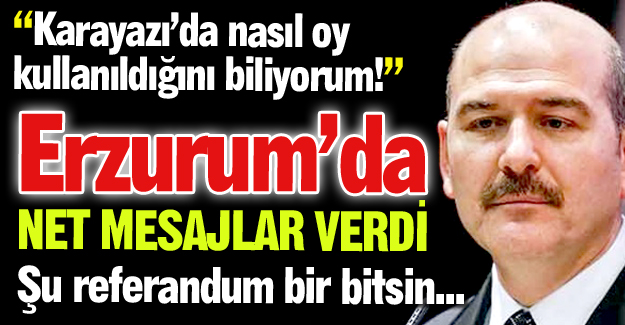 Erzurum'da net mesajlar verdi Erzurum'da net mesajlar verdi
