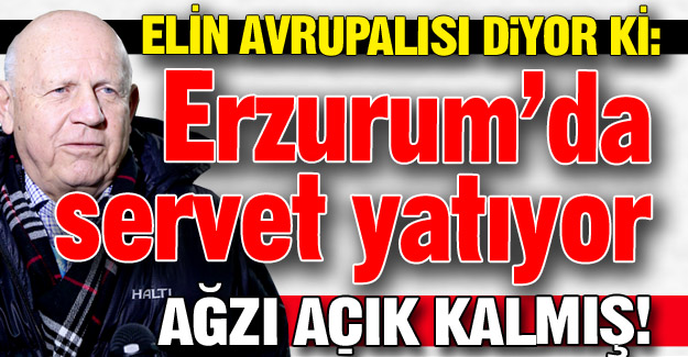 Erzurum'da servet yatıyor!