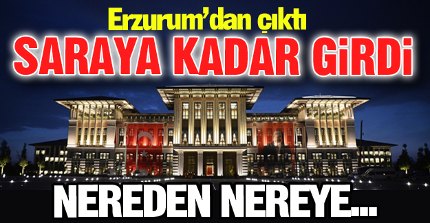 Saray'a kadar girdi...