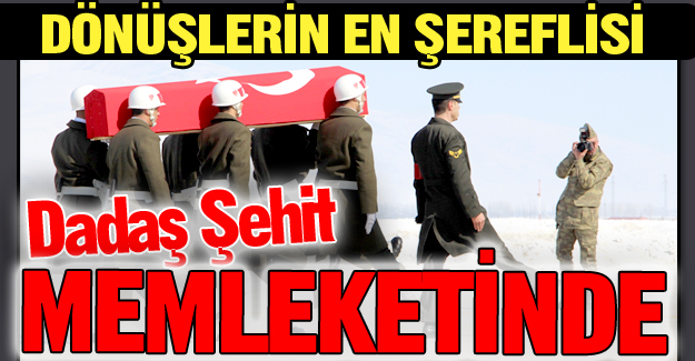 Şehidin naaşı Erzurum'da