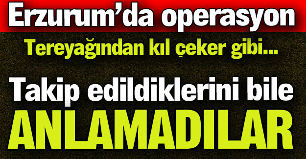 Erzurum'da 10 numara operasyon!