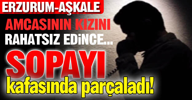 Sopayı kafasında parçaladı!
