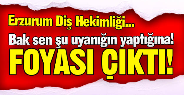 Foyası ortaya çıktı!
