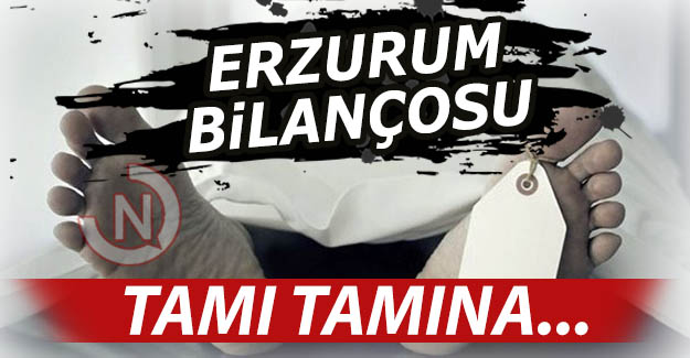 Erzurum bilançosu açıklandı Erzurum bilançosu açıklandı