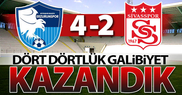Erzurumspor'da dört dörtlük galibiyet!..