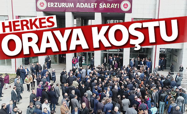 Erzurum'da herkes oraya koştu!