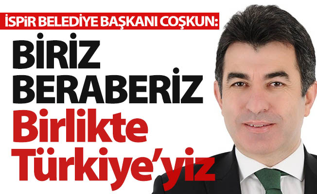 Başkan Coşkun'dan anlamlı mesaj