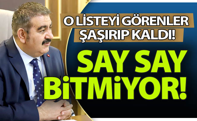 Başkan Sunar o listeyi paylaştı!