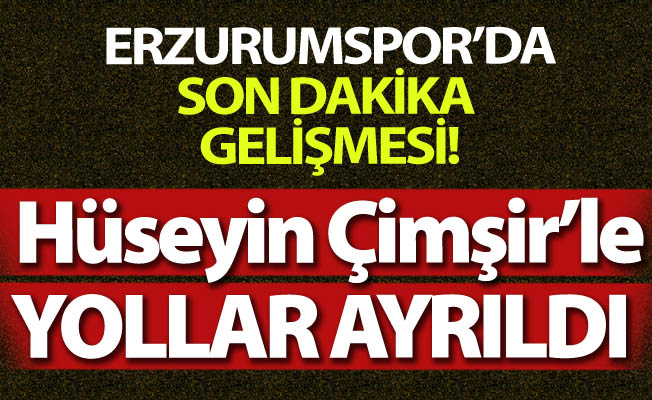 Erzurumspor'da Çimşir dönemi de kapandı! Erzurumspor'da Çimşir dönemi de kapandı!