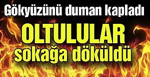 Duman gökyüzünü sardı