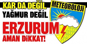 Erzurum'a önemli uyarı!