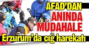 Erzurum AFAD işbaşında!
