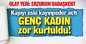 Genç kadın zor kurtuldu!