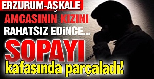 Sopayı kafasında parçaladı!