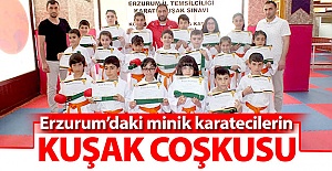 Karateciler kuşak sınavında ter döktü