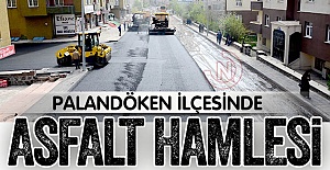 Palandöken'de asfalt hamlesi