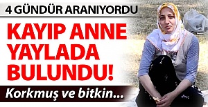 Kayıp anne yaylada bulundu!..