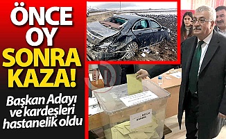 Önce oy verdi, sonra kaza yaptı!