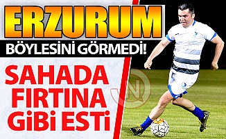 Sahada fırtına gibi esti!