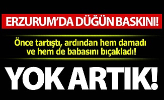 Erzurum'da düğün baskını!